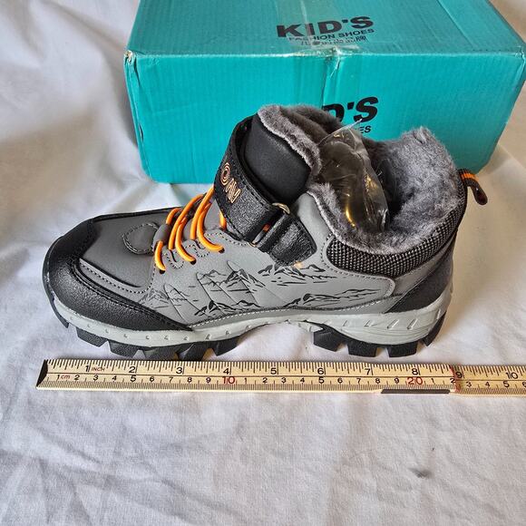 Kid's Fashion Shoes Hiking Kids 1.5 (EU 33) Gray Black Antiskid NIB - Picture 11 of 14
